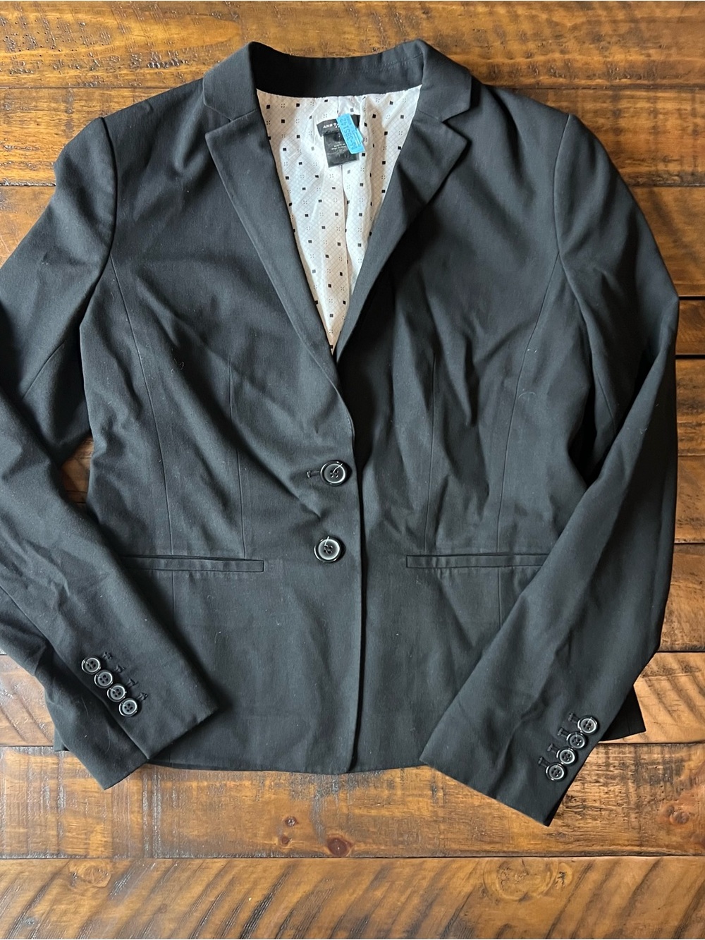 Ann Taylor Black Women's Two-Button Tailored Blazer